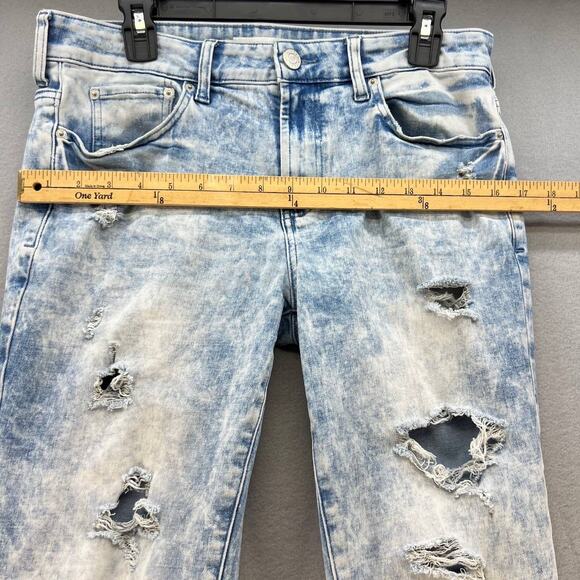 Pacsun Stacked Skinny Jeans Distressed Acid Wash Women's Size 30x32 - Picture 3 of 15